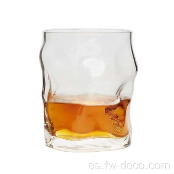 Gafas de roca de whisky con borde de oro únicos